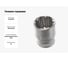 Головка торцевая SUPER TECH (3/8 DR; 18 мм; 11/16; E22) Jonnesway 46209 4
