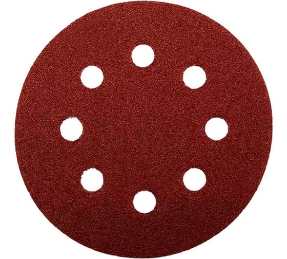 Диск шлифовальный 5 шт, 125 мм, Р240, 8 отверстий, на липучке Velcro Abraflex 5VAD8D125P240