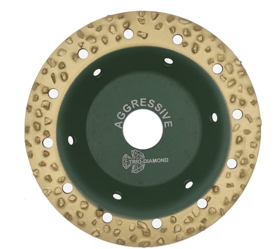 Чашка по дереву плоская Grand шаг 1 Aggressive 125 мм TRIO-DIAMOND 390001 1