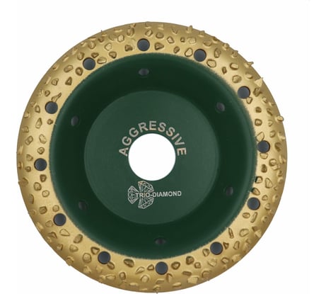 Чашка по дереву круглая Grand шаг 1 Aggressive 125 мм TRIO-DIAMOND 390101