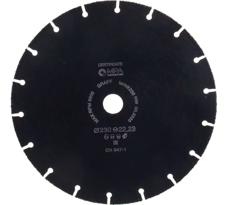 Отрезной диск по дереву GRAFF Termit 230 мм для УШМ болгарки termit230