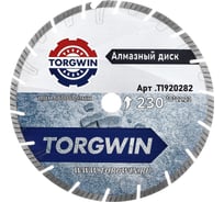 Диск алмазный TORGWIN отрезной сегмент Турбо глубокорез по бетону и камню 230х22.2/8х2.8мм. Сold press T1920282