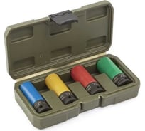 Набор головок ударных шестигранных 17, 19, 21, 22 мм, 1/2"DR, 4 шт для колесных дисков Дело Техники 660344