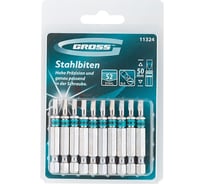 Набор бит (10 шт; SL4x50 мм) GROSS 11324