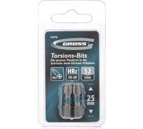 Набор бит торсионных (2 шт; PH3x25 мм) для ударных шуруповертов GROSS 11476