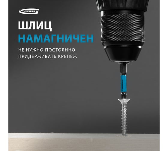 Набор бит торсионных (10 шт; PH3x50 мм) для ударных шуруповертов GROSS 11494