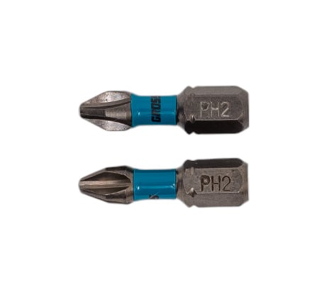 Набор бит торсионных (2 шт; PH2x25 мм) для ударных шуруповертов GROSS 11475