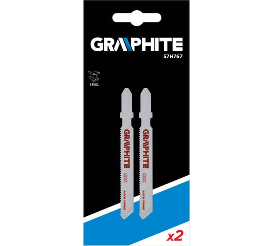 Полотно (2 шт; 21TPI; 50 мм) для электролобзика GRAPHITE 57H767 1