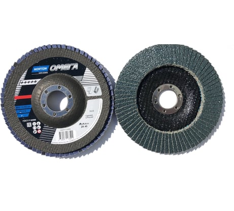 Диск лепестковый плоский Омега R828 (125x22 мм; P40) NORTON 004957