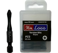 Бита Торсионная (10 шт; 50 мм; PZ2; S2) Mr. Logo С050PZ2T-10