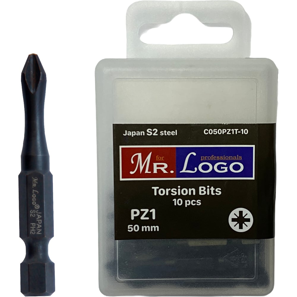 Бита Торсионная (10 шт; 50 мм; PZ1; S2) Mr. Logo С050PZ1T-10 - выгодная ...