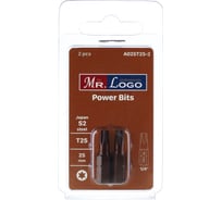 Бита (2 шт; 25 мм; T25; S2) Mr. Logo A025T25-2