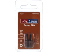 Бита (2 шт; 25 мм; T15; S2) Mr. Logo A025T15-2