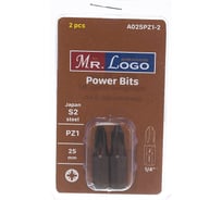 Бита (2 шт; 25 мм; PZ1; S2) Mr. Logo A025PZ1-2