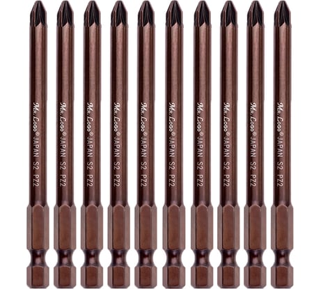 Бита (10 шт; 90 мм; PZ2; S2) Mr. Logo A090PZ2-10