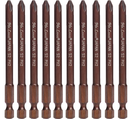 Бита (10 шт; 90 мм; PH2; S2) Mr. Logo A090P2-10