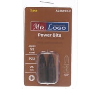 Бита (2 шт; 25 мм; PZ2; S2) Mr. Logo A025PZ2-2