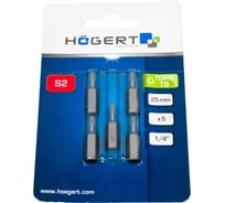 Биты TORX 9, 25 мм, сталь S2, 5 шт HOEGERT TECHNIK HT1S335