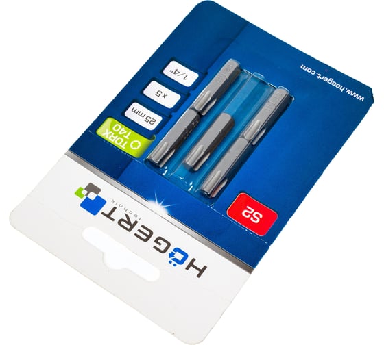 Биты TORX 40, 25 мм, сталь S2, 5 шт HOEGERT TECHNIK HT1S342