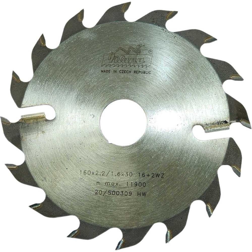 Диск пильный по дереву НМ 160x2.2/1.6x30 мм, 16+2 94WZ Pilana ...