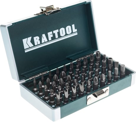 Набор кованых торсионных бит KRAFTOOL X-Drive Cr-Mo, система насечек "NSS", 50 предметов, в боксе 26065-H50