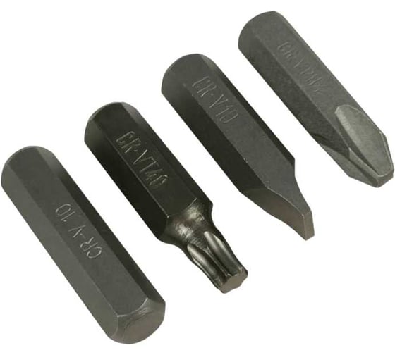 Набор бит 4 предмета для ударной отвертки  СЕРВИС КЛЮЧ 76504