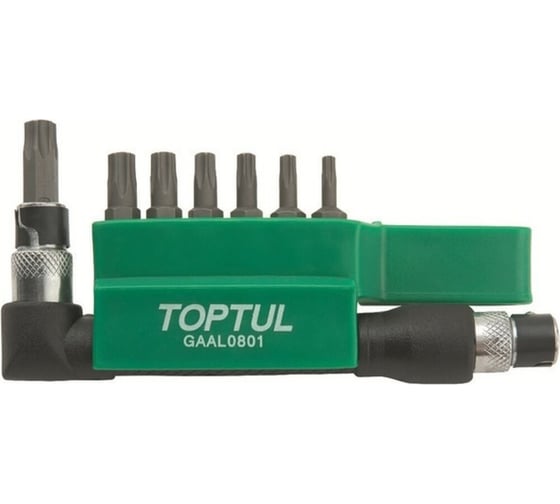 Набор бит TORX 30 мм, 1/4"DR, Т10-Т40, 8 шт TOPTUL GAAL0801 1