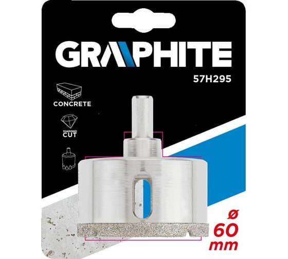 Сверло по керамической плитке 60 мм GRAPHITE 57H295