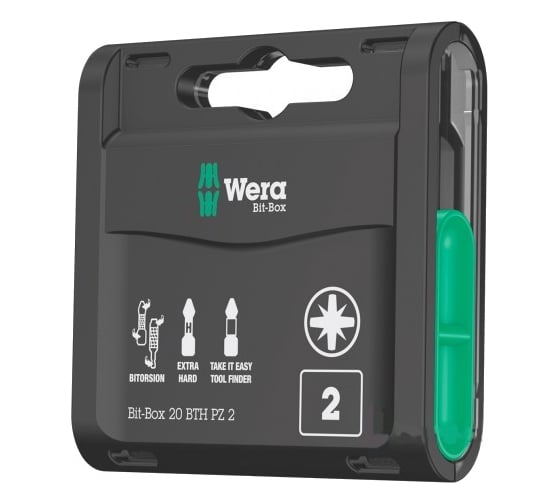 Бита Pozidriv Bit-Box 20 BTH (20 шт; 25 мм; PZ2) WERA WE-057762
