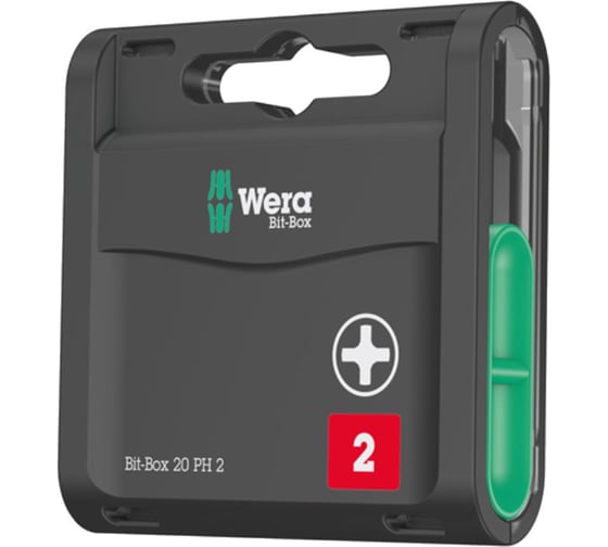 Бита Phillips Bit-Box 20 PH (20 шт; 25 мм; PH2) WERA WE-057750