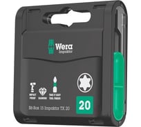 Бита TORX Bit-Box 15 Impaktor TX (15 шт; 25 мм; T20) WERA WE-057772