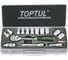 Набор головок 6-гранных 8-24 мм, 1/2" DR, 15 предметов TOPTUL GCAD1502 1
