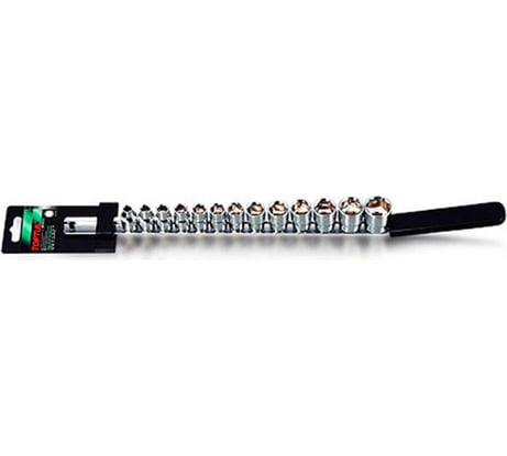 Набор головок 6-гранных 7-21 мм, 3/8" DR, 13 шт, на подвесе TOPTUL GAAQ1310