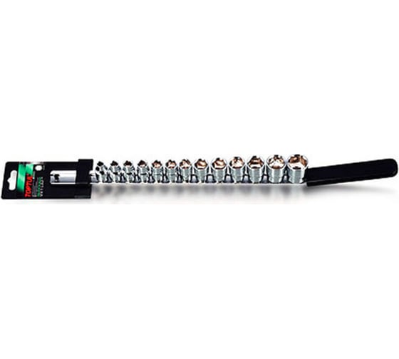 Набор головок 6-гранных 7-21 мм, 3/8" DR, 13 шт, на подвесе TOPTUL GAAQ1310