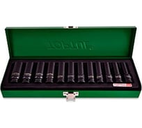 Набор головок 6-гранных ударных 8-19 мм, 3/8"DR, 12 предметов TOPTUL GDAD1201