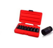 Набор головок ударных для сорванных болтов и гаек 17-27 мм, 1/2"DR, 8 шт TOPTUL JGAI0802