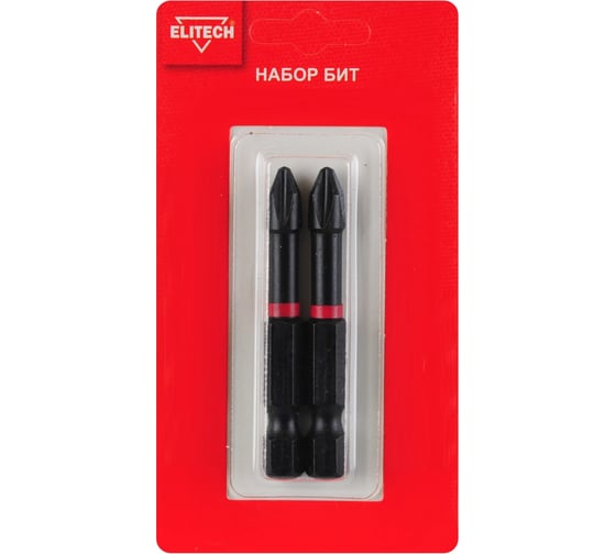Биты ударные PH2 70 мм, 2 шт 1820.15210 Elitech 204280 1