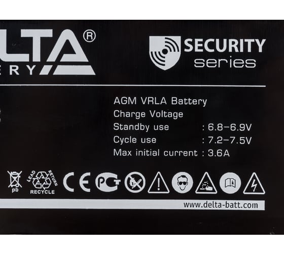 Батарея аккумуляторная Delta DT 612