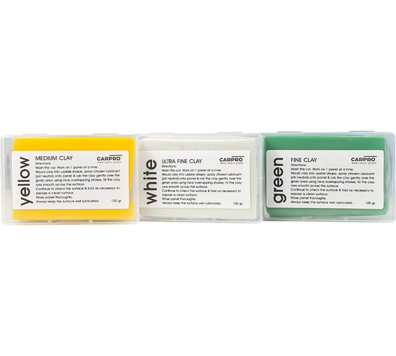 Набор глины по 100 г, 3 шт clays CARPRO CP-2