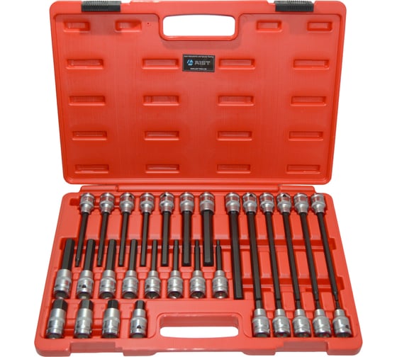 Набор головок-битов AIST HEX (шестигранных) H5-H19 1/2" 30 предметов / 406830H 00-00010442 1