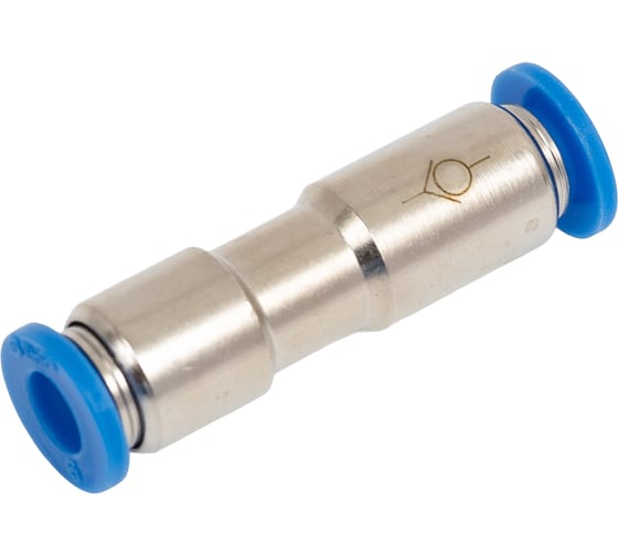Фитинг цанговый прямой соединительный с клапаном для трубок с наружным диаметром 6 мм SHPI CVPU 06 1