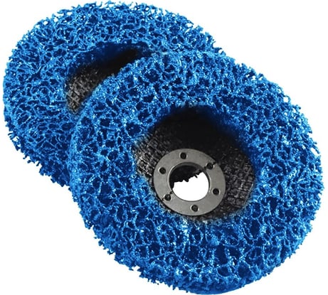Коралловый круг для снятия ржавчины и краски 100 мм, синий, 5 шт, мягкий Vitatools C-100-P46-BL-5