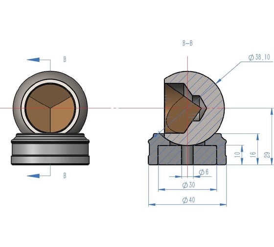 Отражатель сферический SFERA 254 GEOBOND 206003
