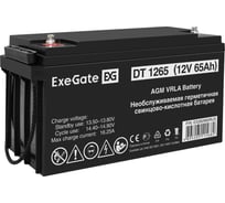 Аккумуляторная батарея DT 1265 12V 65Ah, под болт М6 ExeGate 282980