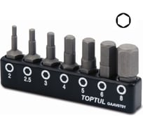 Набор бит 6-гранных 2-8 мм, 7 шт TOPTUL GAAV0701