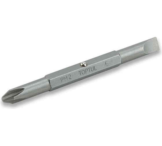 Насадка двухсторонняя PH2/SL6, 75 мм TOPTUL FKAA0206