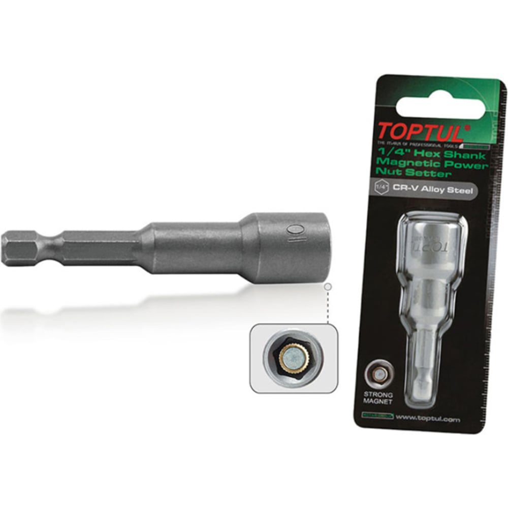 Насадка шестигранная магнитная 8x65 мм TOPTUL BEAA0808G - выгодная цена ...