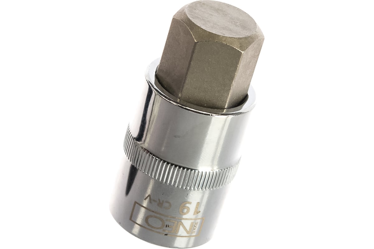 Головка сменная с шестигранной насадкой (H19x55 мм; 1/2") NEO Tools 08 ...