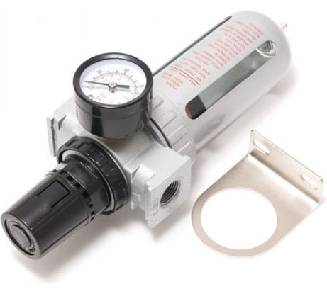 Фильтр влагоотделитель c индикатором давления 1/4" для пневмосистемы ROCKFORCE RF-AFR802