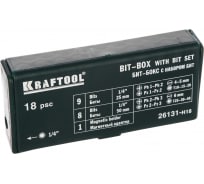 Набор бит с магнитным адаптером в бит-боксе KRAFTOOL Expert 18 предметов 26131-H18